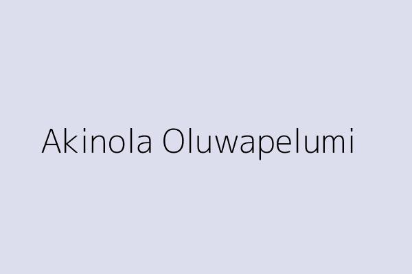 Akinola Oluwapelumi